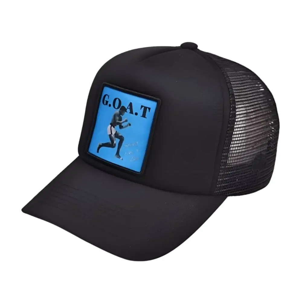 Hall of Fame snapback black mesh cap G.O.A.T. Ali