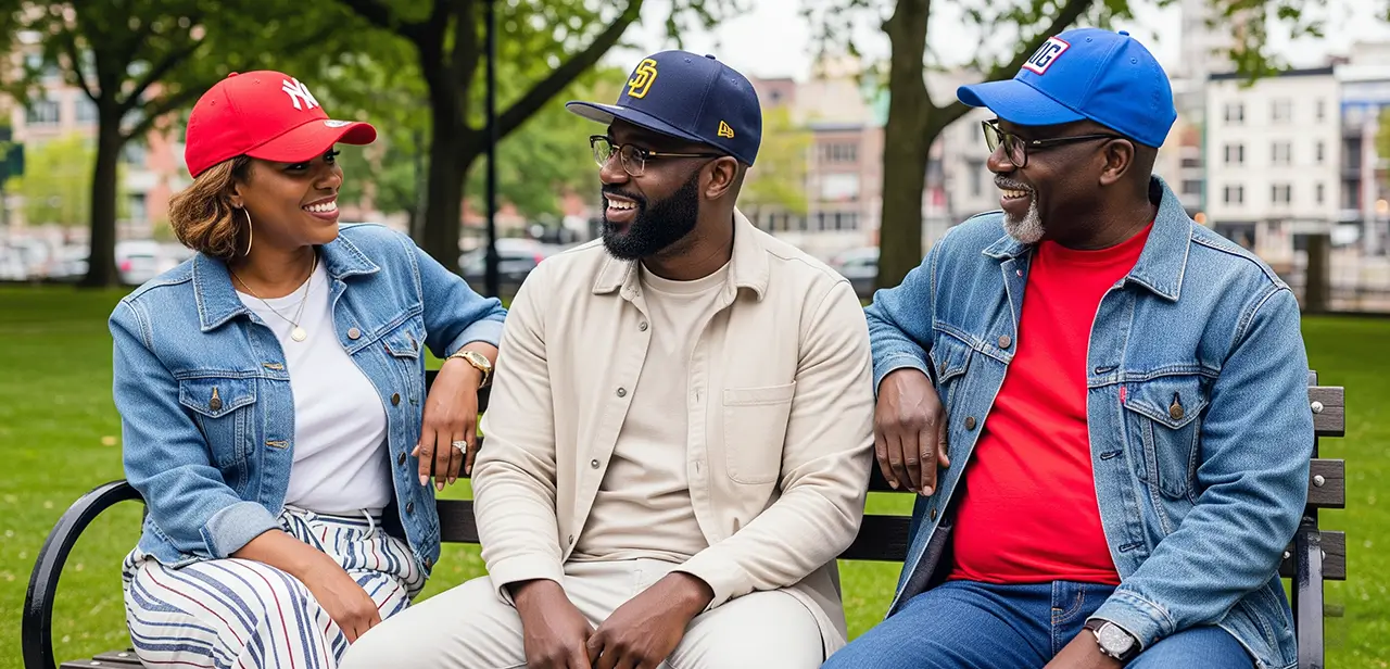 Young man wear a baseball cap sitting on a slab