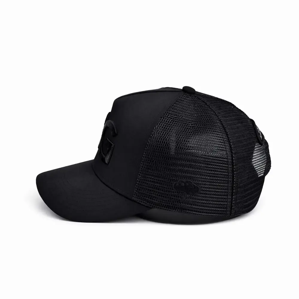 Hall of Fame OG trucker snapback with embroidered logo-side view