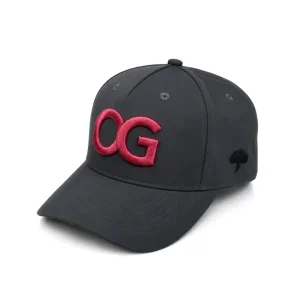 Hall of Fame OG Meteor Grey trucker snapback with red embroidered OG logo